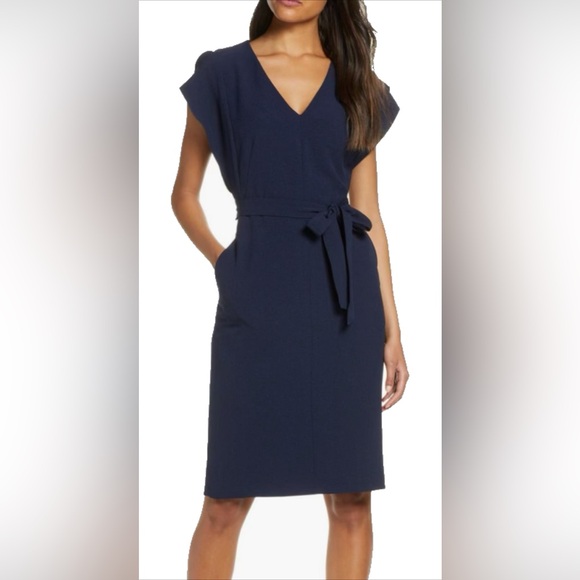 Eliza J Dresses & Skirts - Eliza J Classic Navy Midi Dress